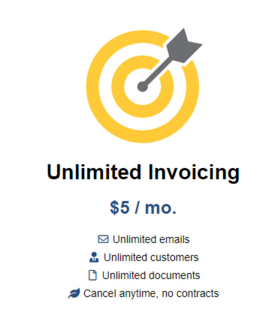 Invoice Home Pricing Screenshot