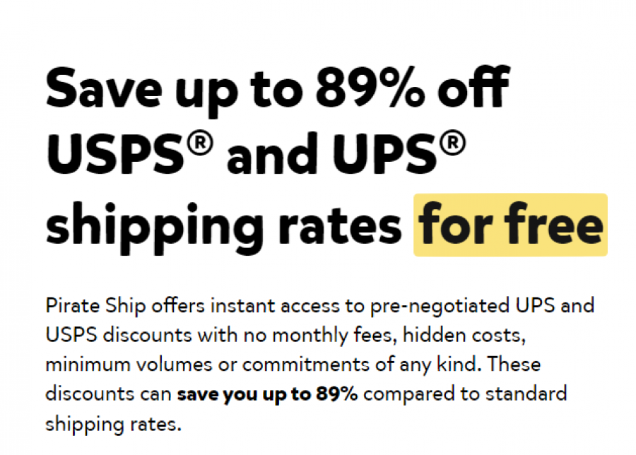 Pirate Ship Pricing Screenshot