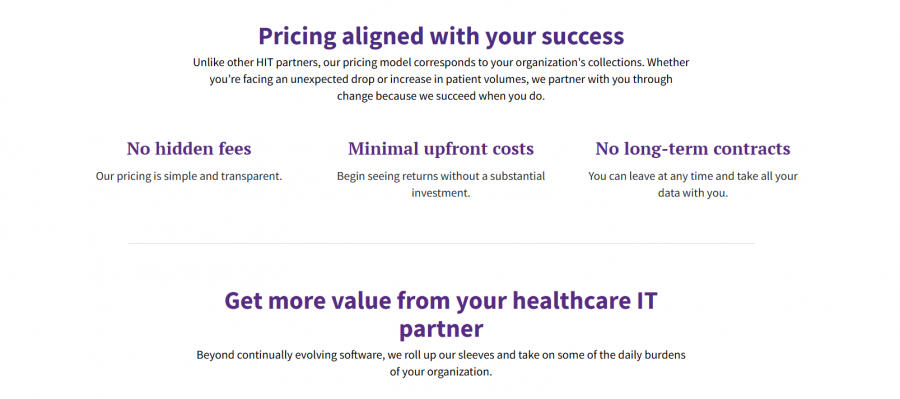 athena One Pricing Screenshot