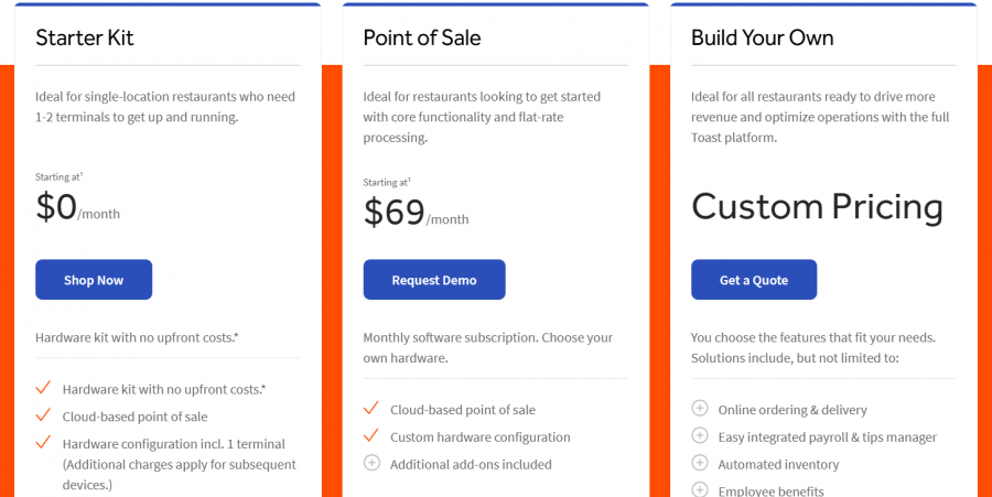 Toast Payroll Pricing Screenshot