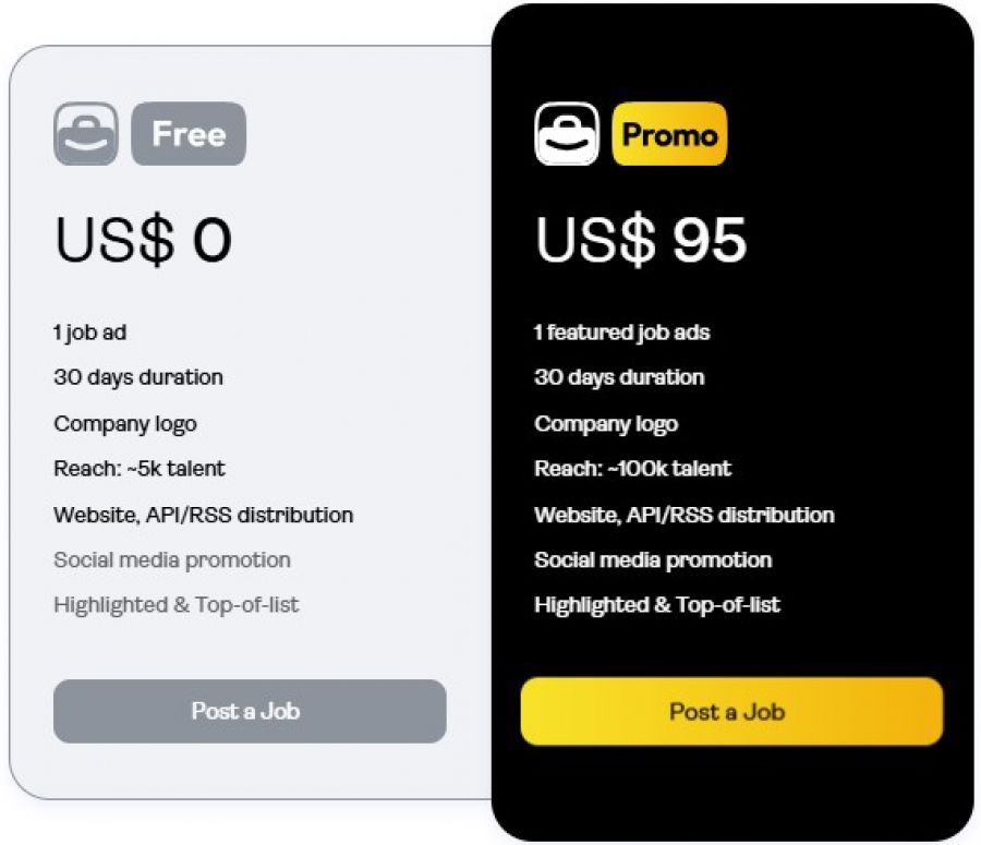 Jobicy Pricing Screenshot